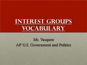 Interest Groups Vocabulary