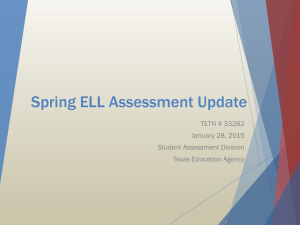 Assessment of English Language Learners