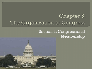 Chapter 5: The Organization of Congress