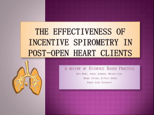 The Effectiveness of Incentive Spirometry In Post