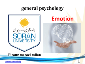 general psychology Firouz meroei milan Emotion