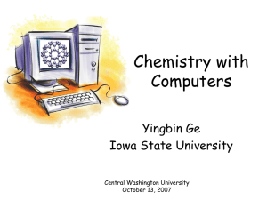 Chemistry with Computers - Central Washington University