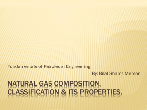 Natural gas, its composition & classification