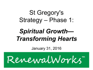 St. Gregory's Strategy Update Report