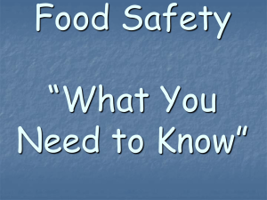 MCHD on food safety