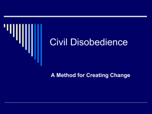 "Civil Disobedience" PowerPoint