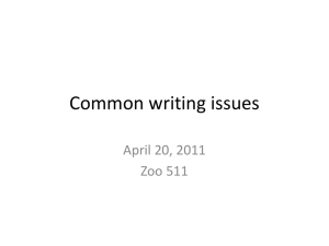 common writing issues ppt