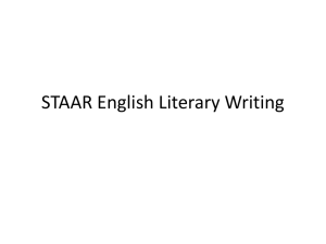 STAAR English Literary Writing