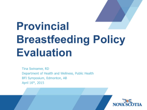 Tina Swinamer - Breast Feeding Committee for Canada