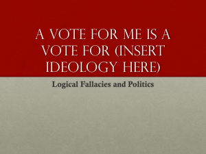 A vote for me Is a vote for (insert ideology here)