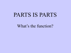 PARTS IS PARTS What's the function?