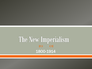 The New Imperialism - Rowan County Schools