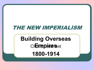 THE NEW IMPERIALISM