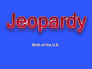 U. S. Jeopardy - Solon City Schools