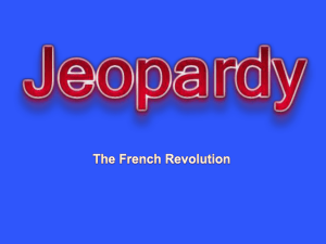French Revolution Jeopardy Review