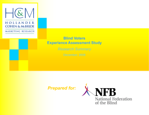 Blind Voter Experience Report - National Federation of the Blind