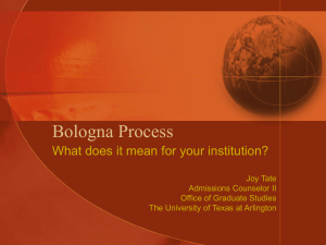 Bologna Process - Shelby Cearley's Blog on International Admissions