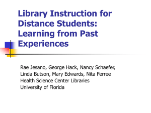 Library Instruction for Distance Students
