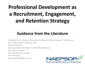 Professional Development as Recruitment & Retention Strategy