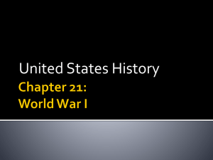 Chapter 21: World War I