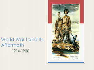 World War I and its Aftermath PPT