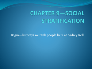 CHAPTER 9*SOCIAL STRATIFICATION