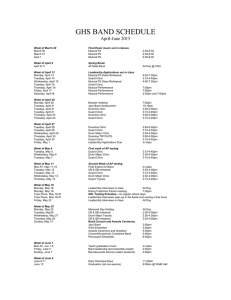 GHS BAND SCHEDULE - Grafton High School Bands