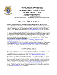 Career Center Newsletter - Fairfax County Public Schools