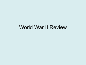 World War Two Review PowerPoint