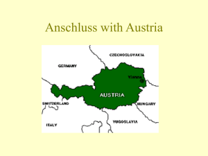 Anschluss with Austria - Deans Community High School