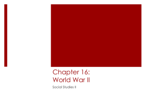 Chapter 16: World War II