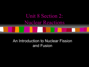 Nuclear Reactions: