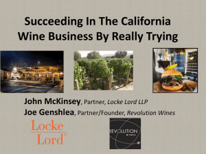 Succeeding In The California Wine Business By