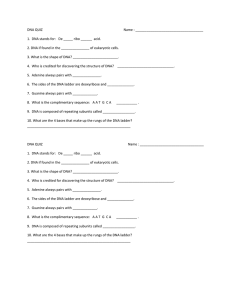 DNA Quiz - TeacherWeb