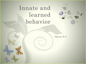Innate and learned behavior