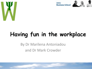 Fun in the Workplace - MMU Business School