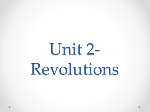 Unit 2- Revolutions