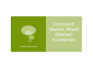 Command, Market, Mixed (Market) Economies