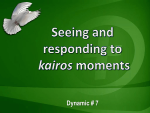 Lesson 16 - D7 - Kairos Moments