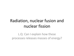 Nuclear fission and fusion