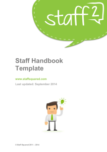 Staff Handbook template