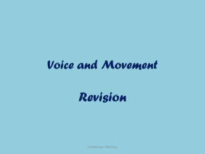Voice and Movement Revision