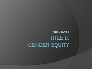 Title IX Gender Equity