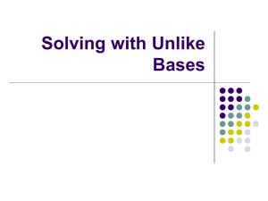 Solving with unlike bases
