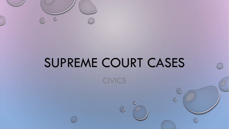 Supreme Court Cases