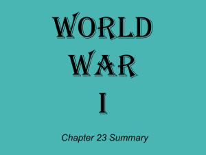 World War I - PJAHumanities8