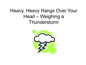Heavy, Heavy Hangs Over Your Head – Weighing a Thunderstorm