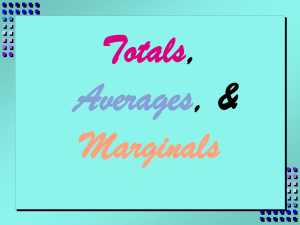 Totals, Averages, and Marginals Part 2