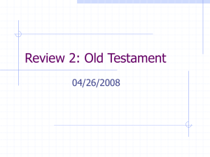 Review 2: Old Testament