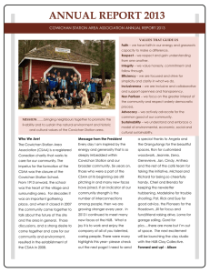 ANNUAL REPORT 2013 - Cowichan Station Area Association